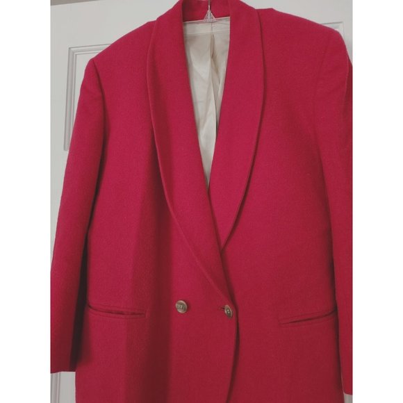 BARRIE PACE LTD Red 100% CAMEL HAIR Blazer SZ 12 x 22 Sleeve x 21 x Chest x 29.5 - Picture 6 of 8